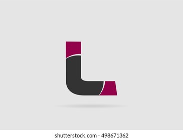 Abstract letter L logo design template
