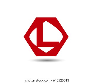 Abstract letter L logo design template
