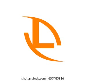 Abstract letter L logo design template
