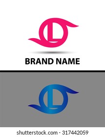 Abstract letter L logo icon design
