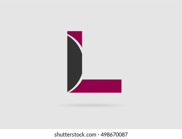 Abstract letter L logo icon design
