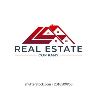 abstract letter l logo, real estate logo design