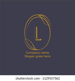 Abstract letter L logotype. Modern logo idea sign. Vintage can be used for office, agency, brand, business card, restaurant, boutique, hotel. Vector illustration.