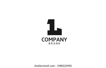 Letra abstracta L diseño simple fuerte y limpio del logotipo del monograma