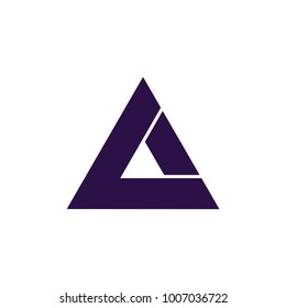 abstract letter LA triangle logo vector