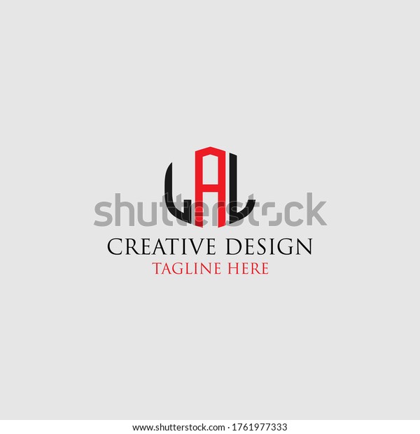 Abstract Letter Lal Logo Design Template Stock Vector (Royalty Free ...