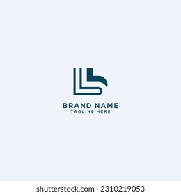 Abstract letter LB BL monogram logo vector template. Initial based minimal flat icon vector.