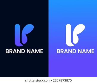 Abstract letter LB logo design vector