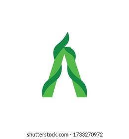 Resumen Una Carta. plantilla de logotipo de hoja 