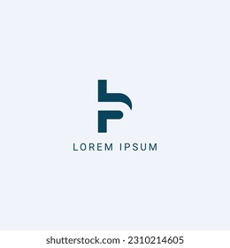 Abstract letter LF FL monogram logo vector template. Initial based minimal flat icon vector.