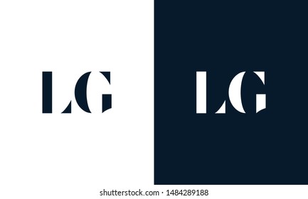 Abstract letter LG logo. This logo icon incorporate with abstract shape in the creative way.