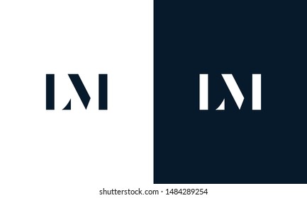 Abstract letter LM logo. This logo icon incorporate with abstract shape in the creative way.