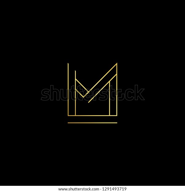 Abstract Letter Lm Ml Minimal Logo Stock Vector Royalty Free 1291493719