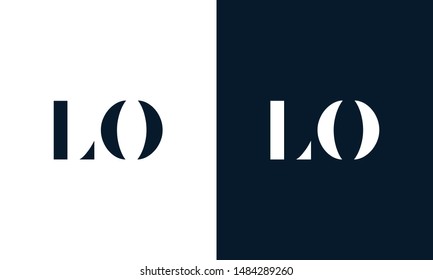 Abstract letter LO logo. This logo icon incorporate with abstract shape in the creative way.