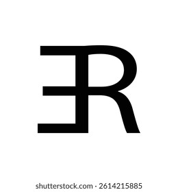 abstract RE Letter Logo a