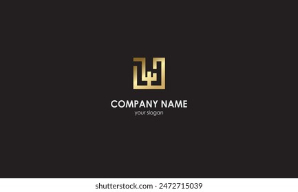 abstract letter logo alphabet gold 