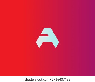 Abstract letter A logo. Creative identity monogram vector sign