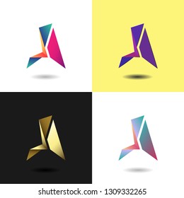 Abstract Letter A Logo Design