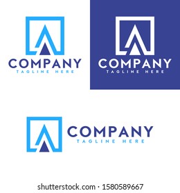 Abstract Letter A Logo Design