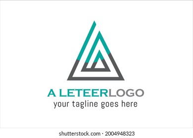 abstract a letter logo design