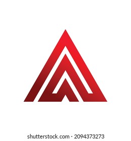Diseño de logotipo de letra abstracta A
