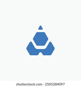 Diseño de logotipo de letra A Abstractas