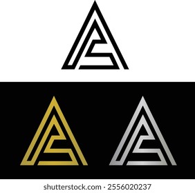 Abstract letter A logo design
