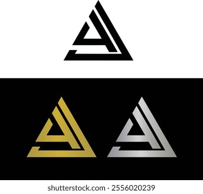 Abstract letter A logo design