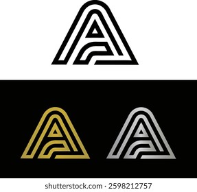 Abstract Letter A Logo Design