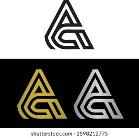 Abstract Letter A Logo Design