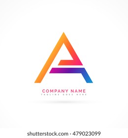 abstract letter a logo design