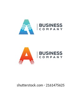 Abstract Letter A Logo design with Arrows Pointer shape for Logistics Delivery Express Company