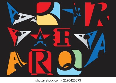 Abstract letter logo design art