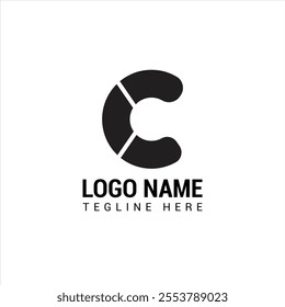 Abstract letter logo design C