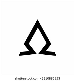 Resumen del diseño del logotipo de diamante con el concepto de letra A.