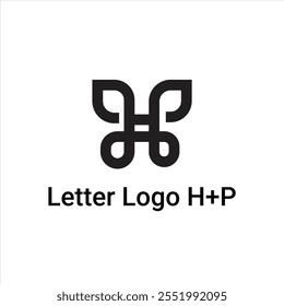 Abstract letter logo design H+P.