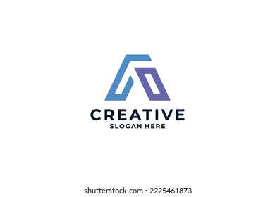 Abstrakter Brief Ein Logo-Design. Initial A Symbol für persönliche Marke.