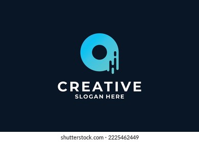 Abstract letter A logo design. Initial A symbol for personal brand.