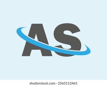 Abstract Letter AS logo Design. AS Initial Logo design Monogram for business and company.AS logo, AS letter logo design.