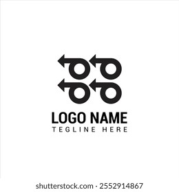 Letra abstrata design do logotipo o