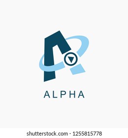 Abstract letter A logo design template. Modern, dynamic, unique icon, element for your graphic