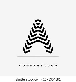 Abstract letter A logo design template. Line creative sign. Universal vector icon. - Vector
