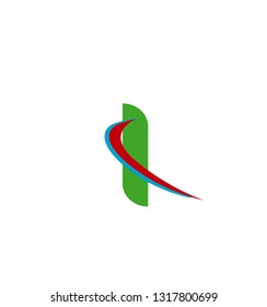 Abstract letter i logo design template
