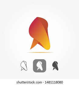Abstract letter A logo design template. Beautiful and simple element.