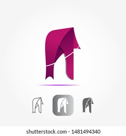 Abstract letter A logo design template. Beautiful and simple element.