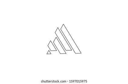 An abstract letter A logo design template