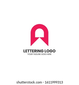 Abstract Letter A Logo Design Template