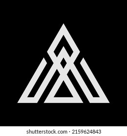 Abstract letter A logo design template