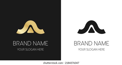 Letra abstracta plantilla de diseño de logotipo A. Diseño de logotipo sencillo. icono de vector. Logo vectorial simple en un estilo moderno.