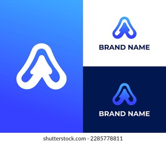 Letra abstracta plantilla de diseño de logotipo con diseño de logotipo de juego